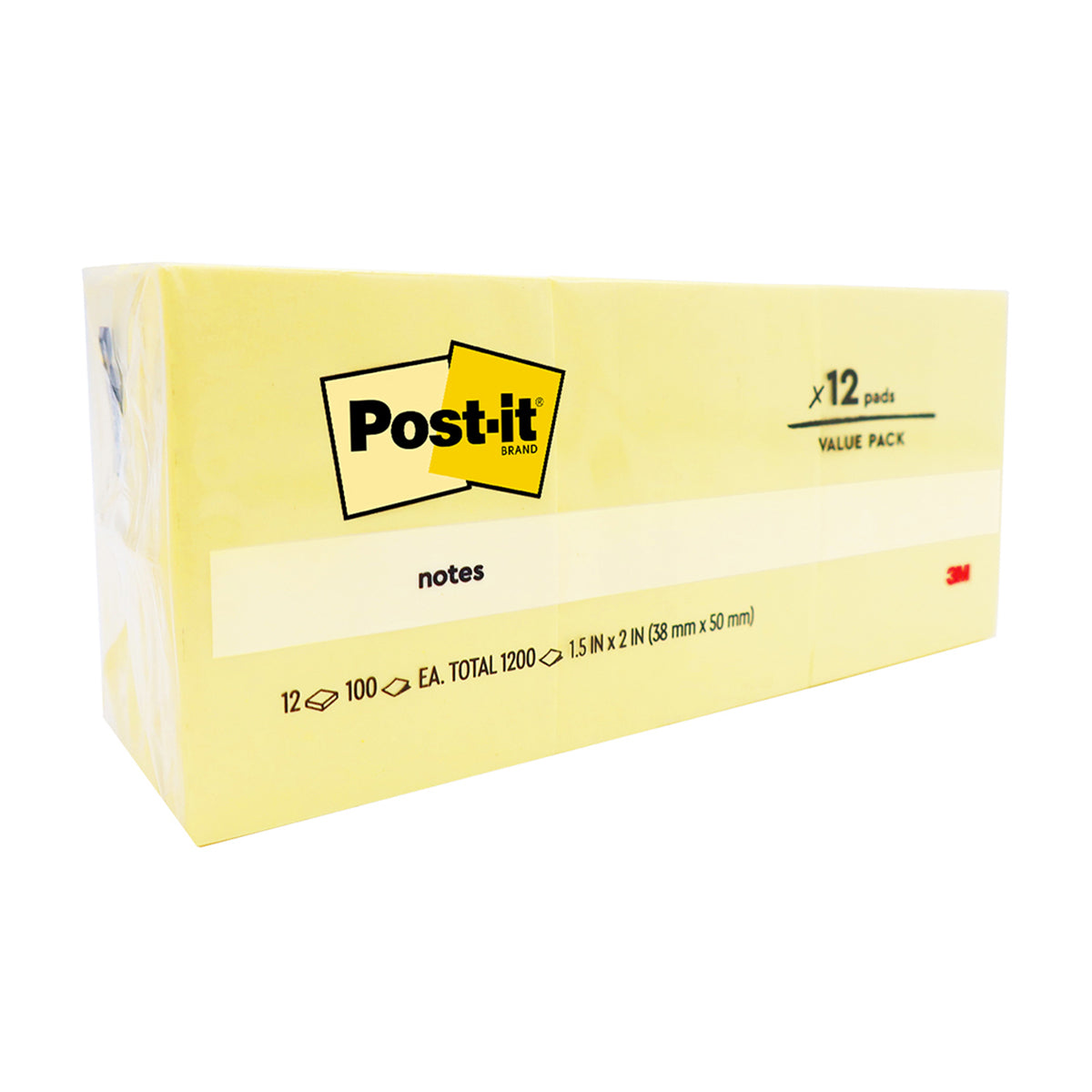 NOTES POST-IT 653 38X50MM YELLOW PK12   G33047