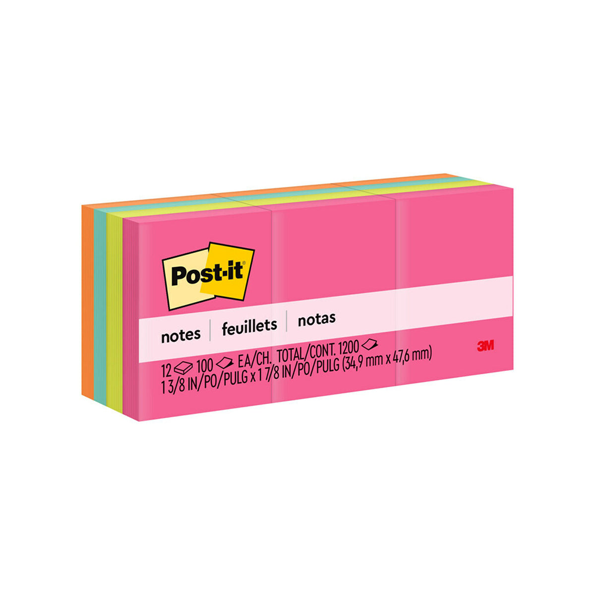 NOTES POST-IT 38X51MM 653AN CAPE/POPTI PK12   G33048