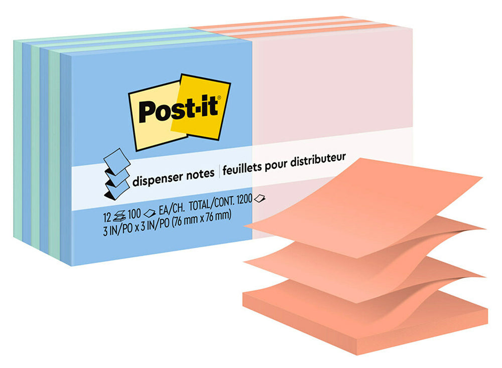 NOTES POP UP POST-IT 76X76MM R330-U-ALT CAPETOWN 2 COLOURS PK12   G33092