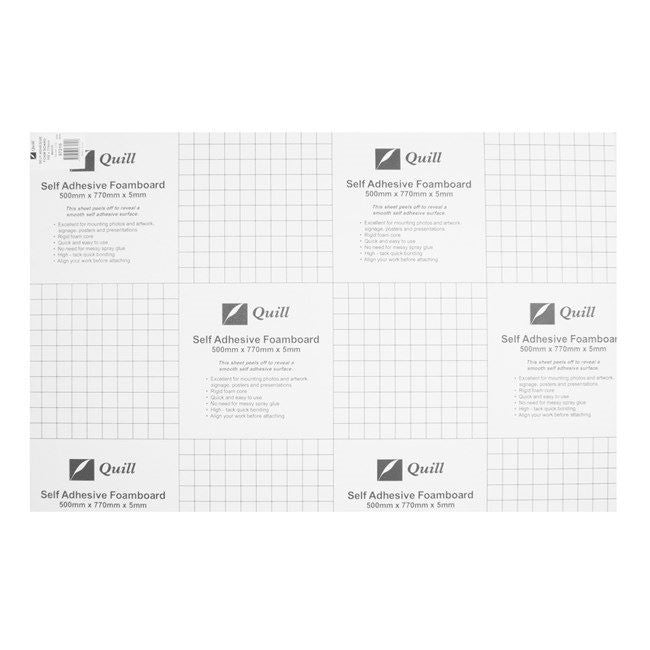 FOAM BOARD 500X770 5MM Self Adhesive (5)   G33194