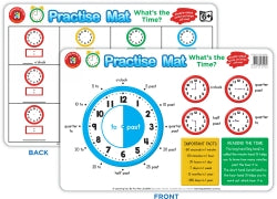 PRACTISE MAT LCBF 42X28CM WHAT'S THE TIME   G33280