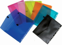 BINDER DOCUMENT WALLET COLBY A4 POP P/WALLY P326A CLEAR   G33527