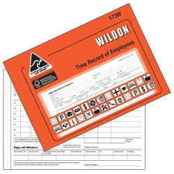 TIME RECORD BOOK WILDON 173   G33680