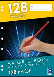 GRID BINDER BOOK SOVEREIGN A4 5MM GRID 128PG   G33747