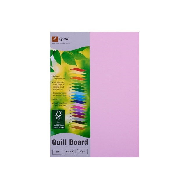 CARDBOARD QUILL A4 210GSM MUSK PK50   G34022