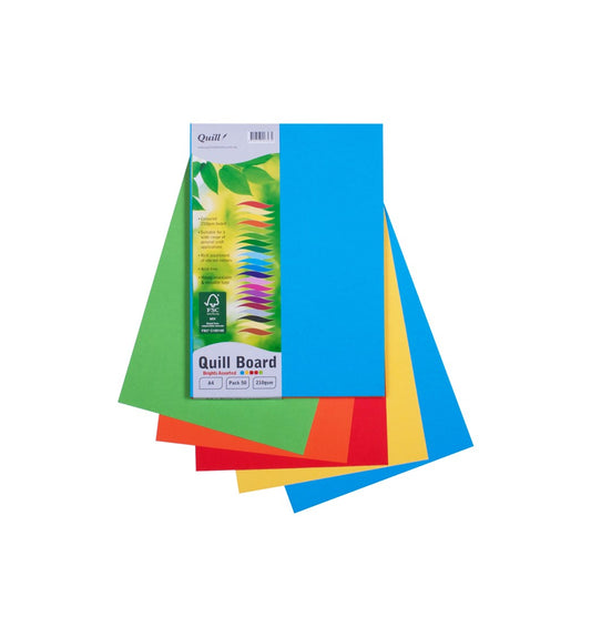 CARDBOARD QUILL A4 210GSM BRIGHT PK50   G34101