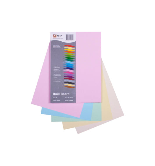 CARDBOARD QUILL A4 210GSM PASTEL PK50   G34163