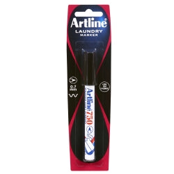 MARKER LAUNDRY ARTLINE 750 0.7MM BULLET NIB BLACK PK1   G34603