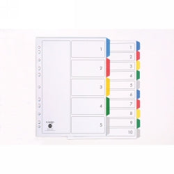 DIVIDERS MARBIG A4 PP 5 TAB MULTI COLOUR   G35017