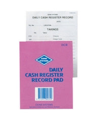 DAILY CASH REGISTER RECORD PAD ZIONS DCR   G35019