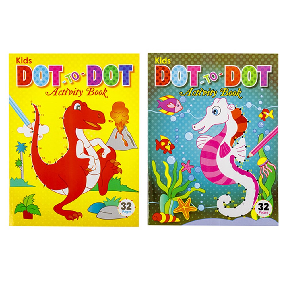 COLOURING BOOK A4 DOT TO DOT 4 DESIGNS 32PG   G35352