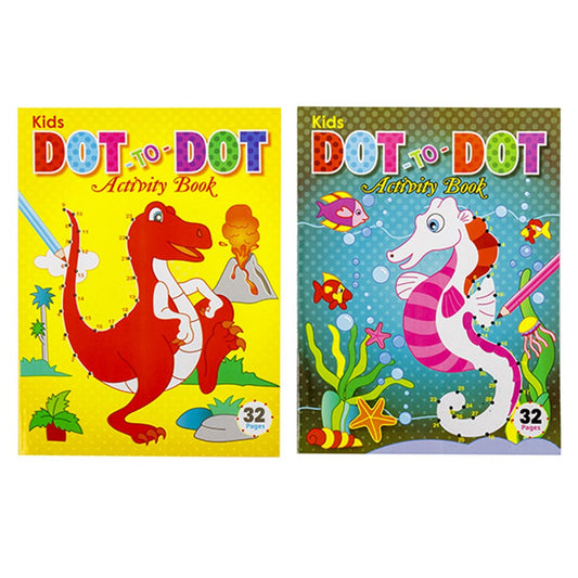 COLOURING BOOK A4 DOT TO DOT 4 DESIGNS 32PG   G35352