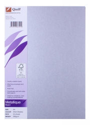 BOARD QUILL A4 METALLIQUE SILVER SHADOW 285GSM PK25   G35724