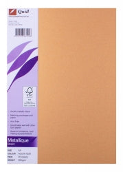 BOARD QUILL A4 METALLIQUE AUTUMN GOLD 285GSM PK25   G35725