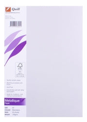 PAPER QUILL A4 120GSM METALLIQUE MOONSTONE PK25   G35740