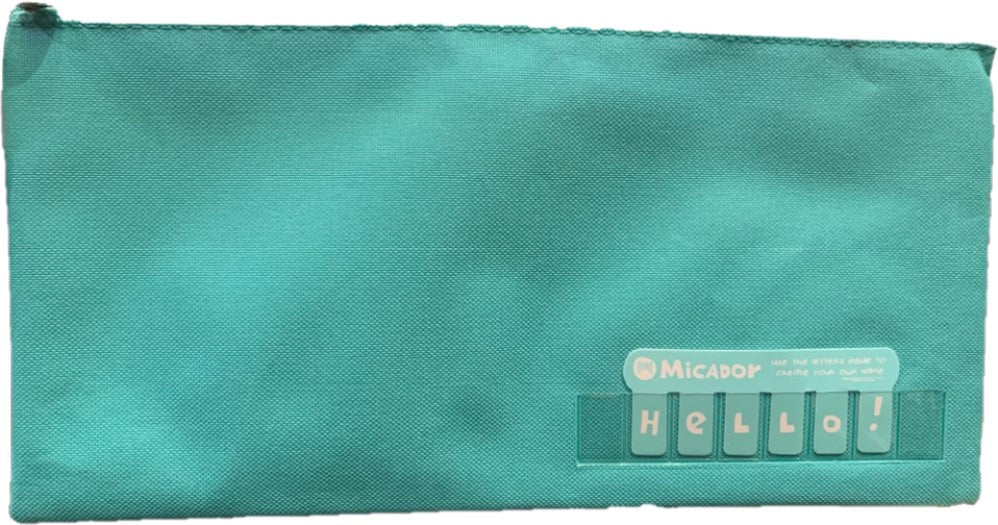 PENCIL CASE MICADOR 340X170MM NAME GREEN   G35850