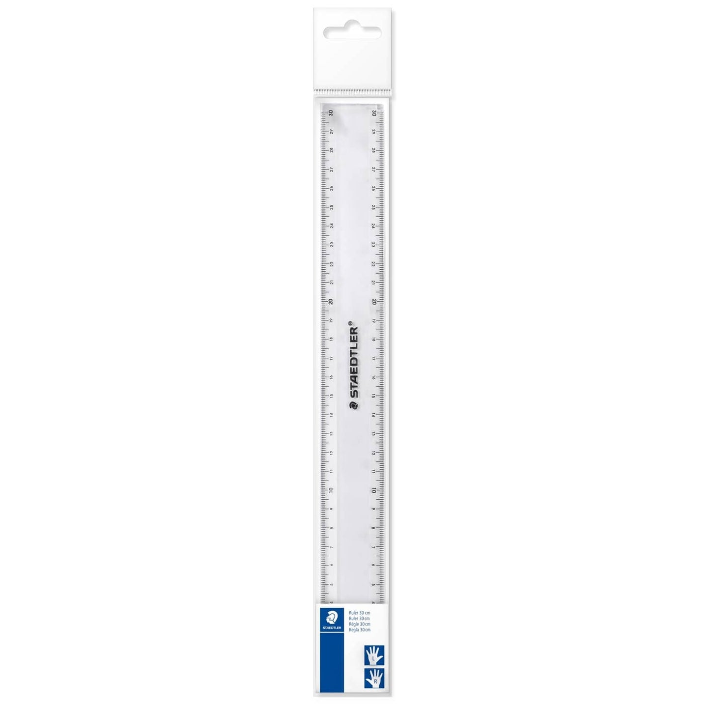 RULER STAEDTLER 30CM CLEAR PLASTIC   G35865