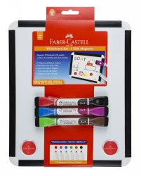 WHITEBOARD SET FABER-CASTELL 2 SIDED INCLUDES MARKERS WITH ERASER ENDS   G35878