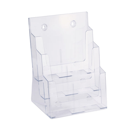 BROCHURE HOLDER A4 3 TIER CLEAR   G36075