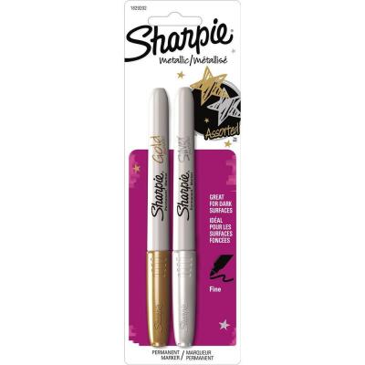 MARKER PERMANENT SHARPIE METALLIC ASST PK2   G36178