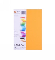 COPY PAPER QUILL A4 80GSM FLUORO ORANGE PK500   G36594