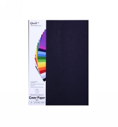 COVER PAPER QUILL A4 125GSM BLACK PK250   G36600