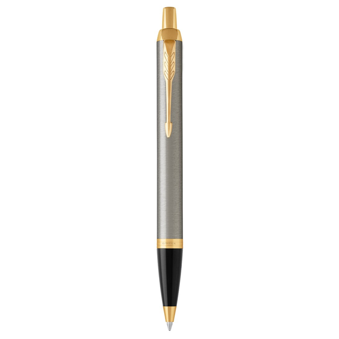 PEN PARKER IM BRUSHED METAL WITH G/TRIM BP IN GIFT BOX   G36659