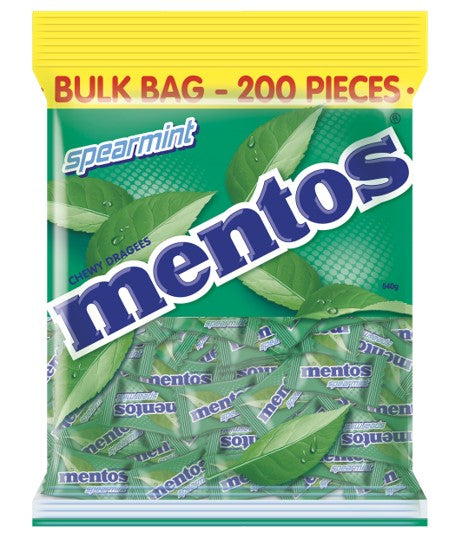 CONF MENTOS 540GM PILLOWPACK SPEARMINT 200PCE   G36744