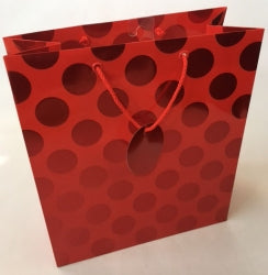 GIFT BAG OZCORP LARGE FOIL DOT RED   G36825