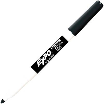 MARKER WHITEBOARD EXPO DRY ERASE FINE BULLET BLACK BX12   G37176