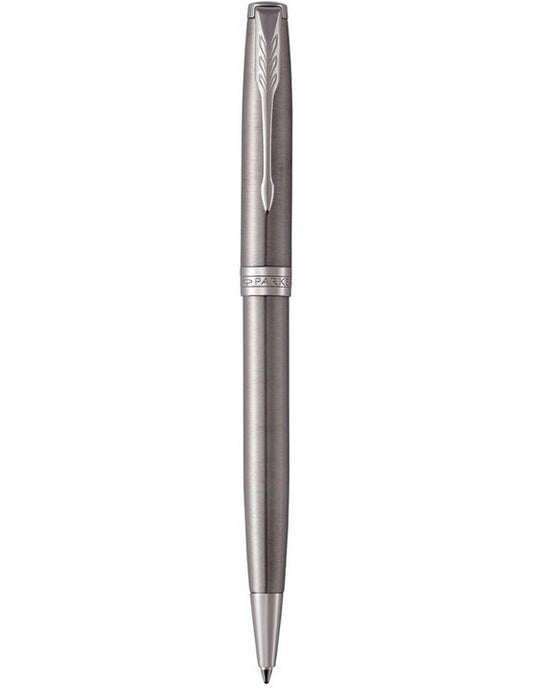 PEN PARKER SONNET STAINLESS STEEL CHROME TRIM BALLPOINT STAINLESS STEEL   G37566