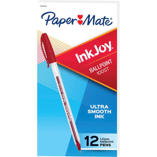 PEN PAPERMATE INKJOY 100ST 1.0 CLR RED   G37636