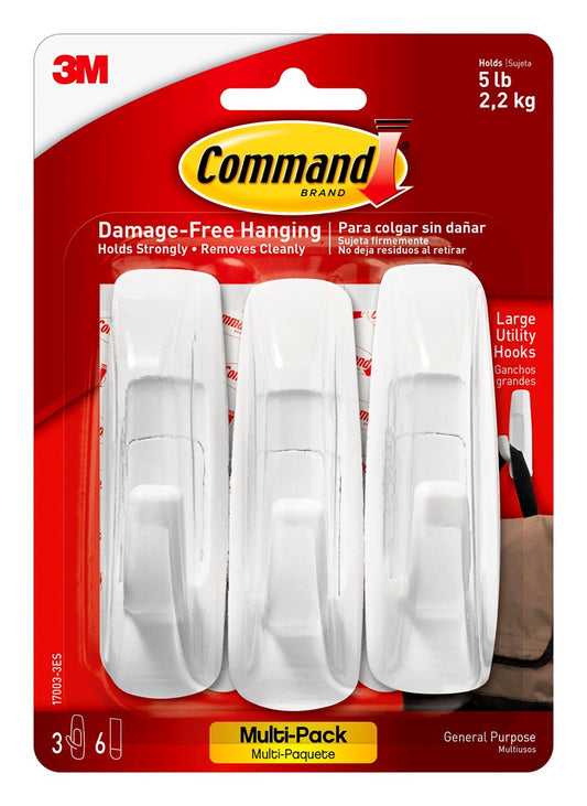 HOOKS COMMAND LARGE VALUE PACK (3 HOOKS/6 STRIPS)   G37711