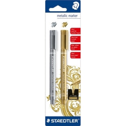 MARKER STAEDTLER METALLIC SILVER & GOLD PK2   G37962