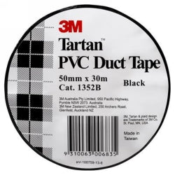 TAPE PVC DUCT 3M 50MMX30M BLACK   G38088