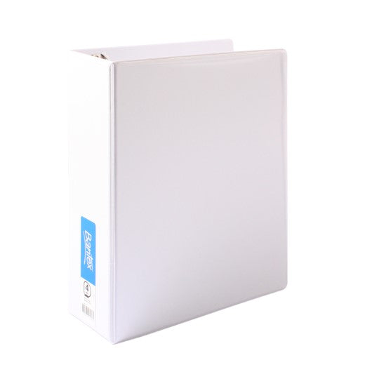 BINDER INSERT BANTEX A4 4 D-RING 65MM WHITE   G38376