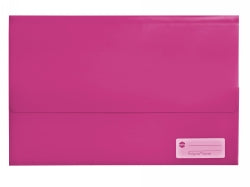 DOCUMENT WALLET MARBIG FOOLSCAP POLYPICK TRANSLUCENT PINK   G38687