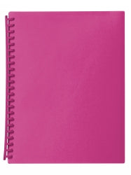 DISPLAY BOOK MARBIG A4 20 POCKET REFILLABLE TRANSLUCENT PINK   G38747