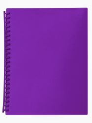 DISPLAY BOOK MARBIG A4 20 POCKET REFILLABLE TRANSLUCENT PURPLE   G38748