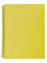 DISPLAY BOOK MARBIG A4 20 POCKET REFILLABLE TRANSLUCENT YELLOW   G38749