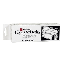 INDEX TABS CRYSTALFILE CRYSTALTABS SQUARE CLEAR BX50   G38780