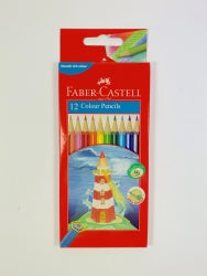 PENCIL COLOURED FABER-CASTELL HEXAGONAL PK12   G39594