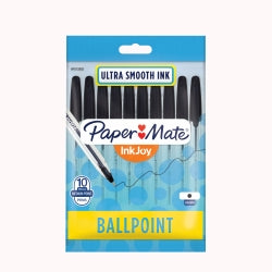 PEN PAPERMATE INKJOY 100ST 1.0MM MED BLACK PK10   G39744