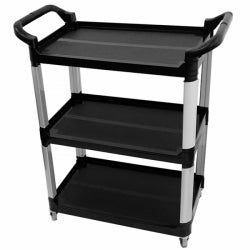 UTILITY CART COMPASS 85W X 42D X 98H CM 3 SHELF BLACK   G40526