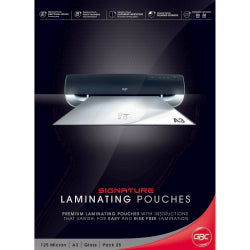 LAMINATING POUCHES GBC SIGNATURE A3 125 MICRON PK25   G41118