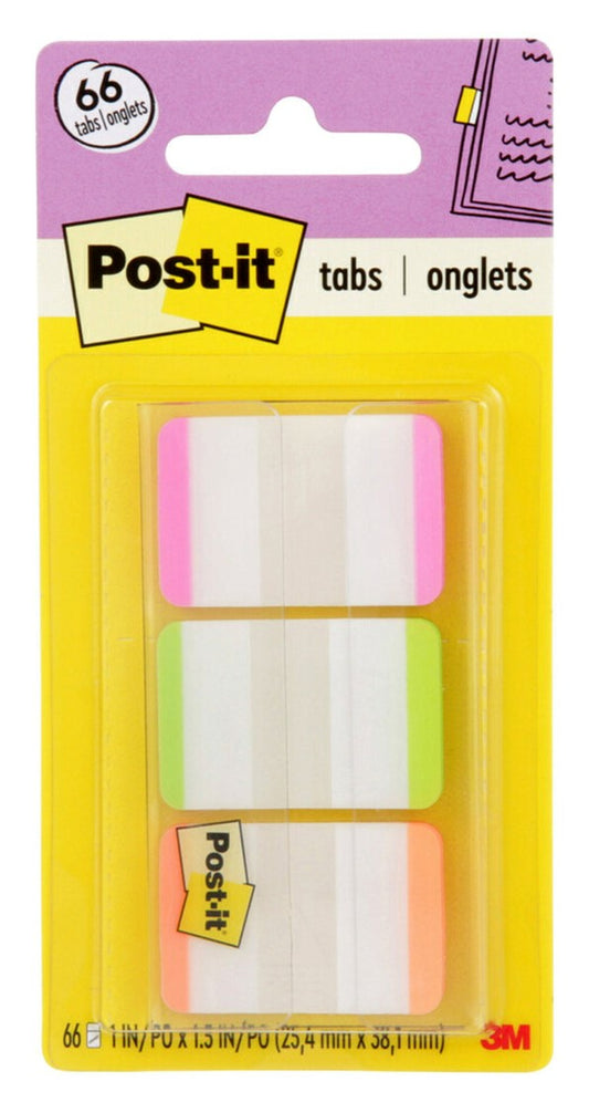 FILING TABS POST-IT DURABLE 686L-PGO PINK/GREEN/ORANGE   G41462