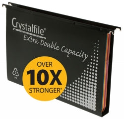 SUSPENSION FILES CRYSTALFILE PP DOUBLE CAPACITY 10'S W/TABS & INSERTS   G41532