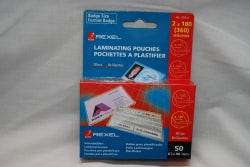 LAMINATING POUCHES REXEL BADGE CARD 67X98MM 50'S 360 MICRON 2X180   G41663