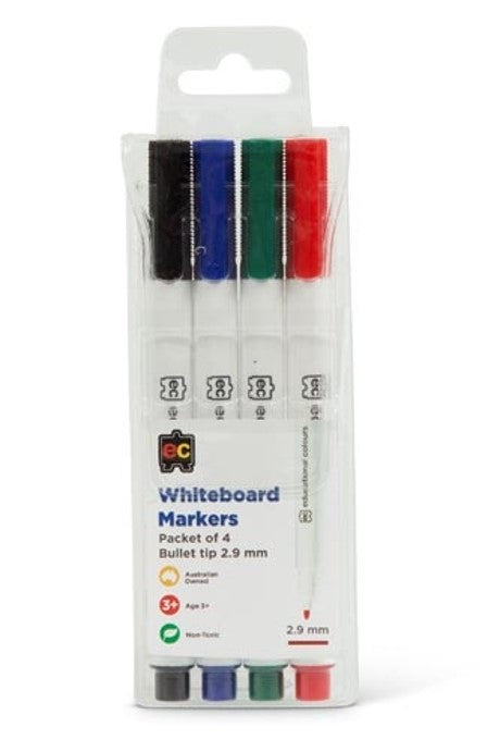 MARKER WHITEBOARD EC THIN SET 4   G42674