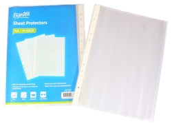 SHEET PROTECTORS BANTEX A4 35 MICRON PK10   G43014